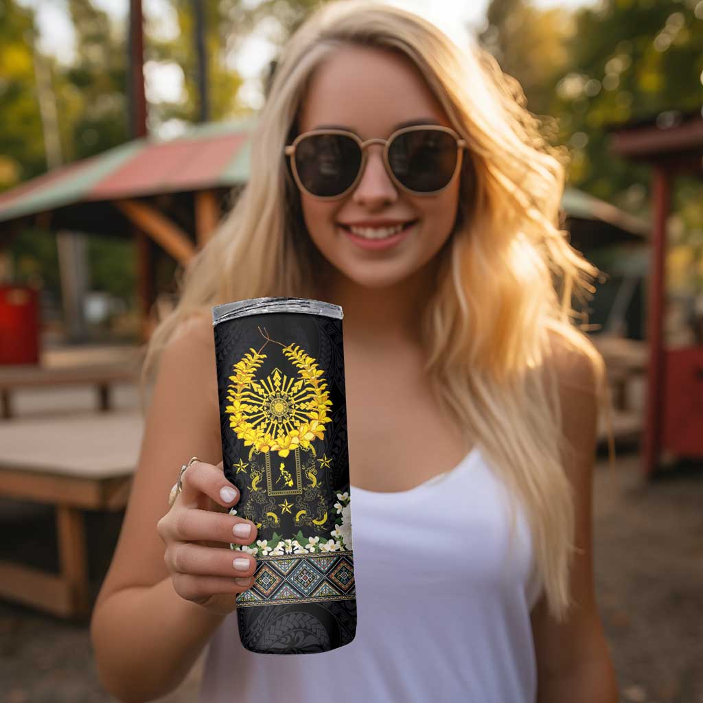 Flores de Mayo and Filipino Fiesta Skinny Tumbler The Sun-Jasmine and Polynesian Yakan Tattoo Barong Style LT03 - Polynesian Pride