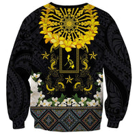 Flores de Mayo and Filipino Fiesta Sweatshirt The Sun-Jasmine and Polynesian Yakan Tattoo Barong Style