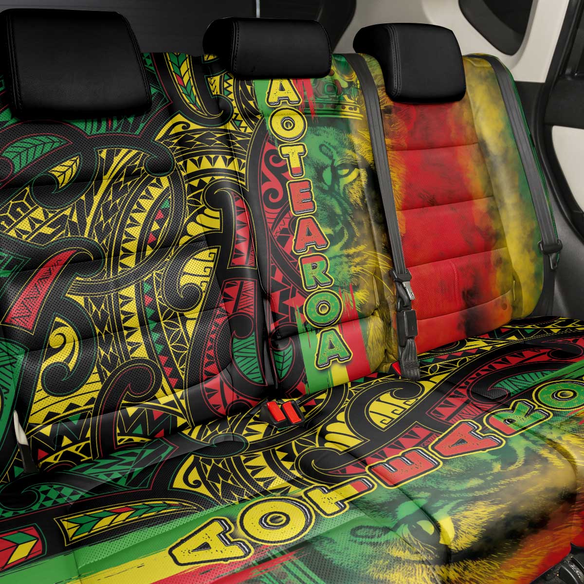 Aotearoa Reggae Back Car Seat Cover Maori Reggae-One Love