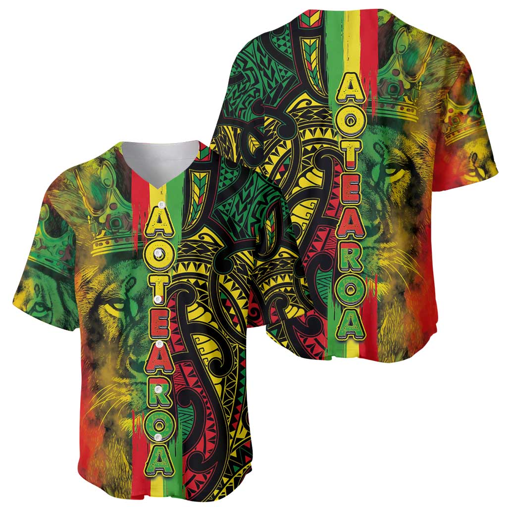 Aotearoa Reggae Baseball Jersey Maori Reggae-One Love LT03 - Polynesian Pride