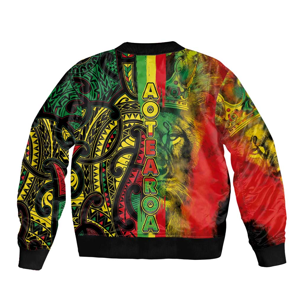 Aotearoa Reggae Bomber Jacket Maori Reggae-One Love