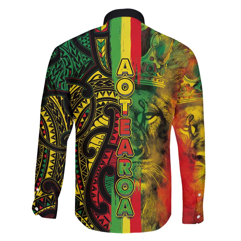 Aotearoa Reggae Family Matching Off Shoulder Maxi Dress and Hawaiian Shirt Maori Reggae-One Love LT03 - Polynesian Pride