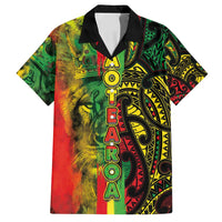 Aotearoa Reggae Family Matching Off Shoulder Short Dress and Hawaiian Shirt Maori Reggae-One Love