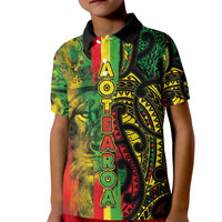 Aotearoa Reggae Kid Polo Shirt Maori Reggae-One Love LT03 Kid Reggae - Polynesian Pride