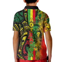 Aotearoa Reggae Kid Polo Shirt Maori Reggae-One Love LT03 - Polynesian Pride