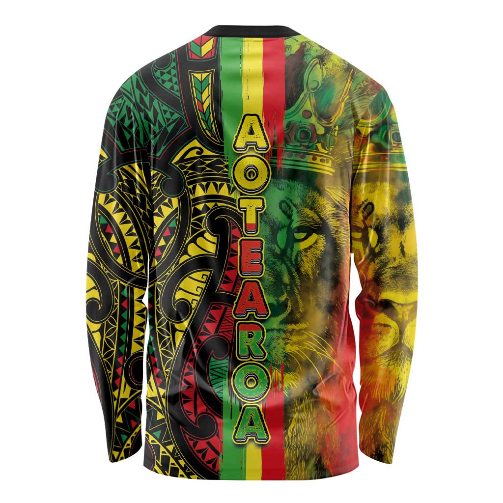 Aotearoa Reggae Long Sleeve Shirt Maori Reggae-One Love LT03 - Polynesian Pride