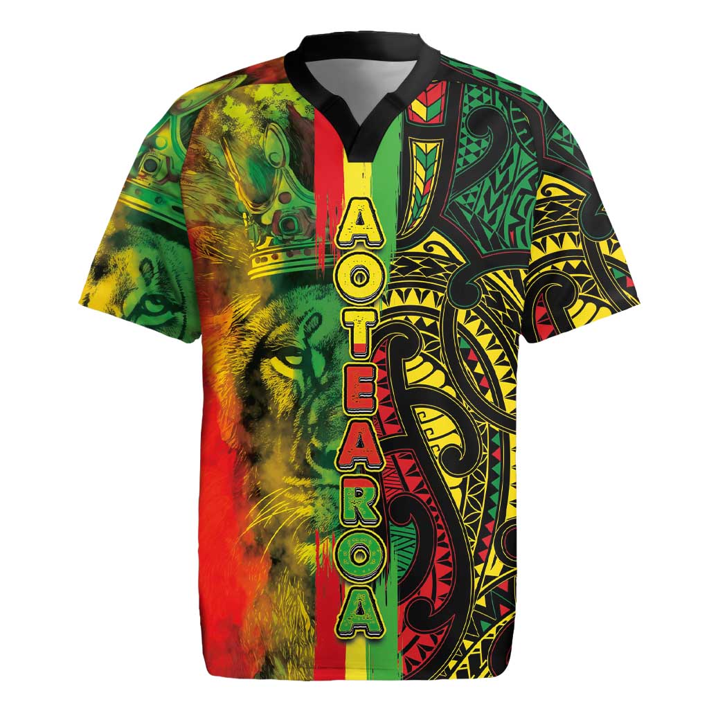 Aotearoa Reggae Rugby Jersey Maori Reggae-One Love LT03 Reggae - Polynesian Pride