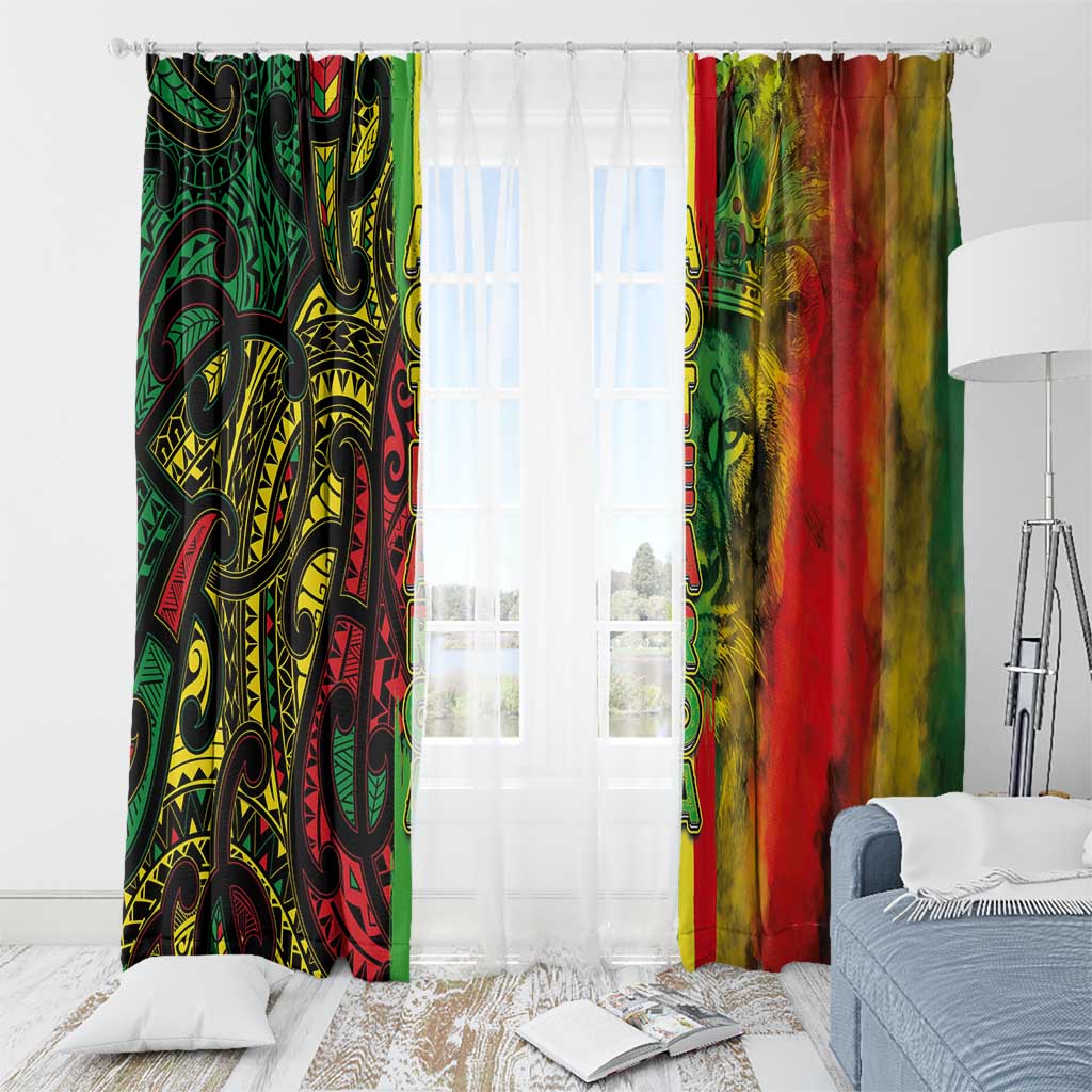 Aotearoa Reggae Window Curtain Maori Reggae-One Love