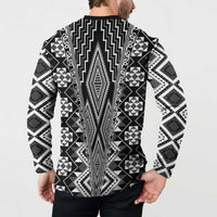 Aotearoa Tukutuku and Poutama Motif Classic Button Sweatshirt LT03 - Polynesian Pride