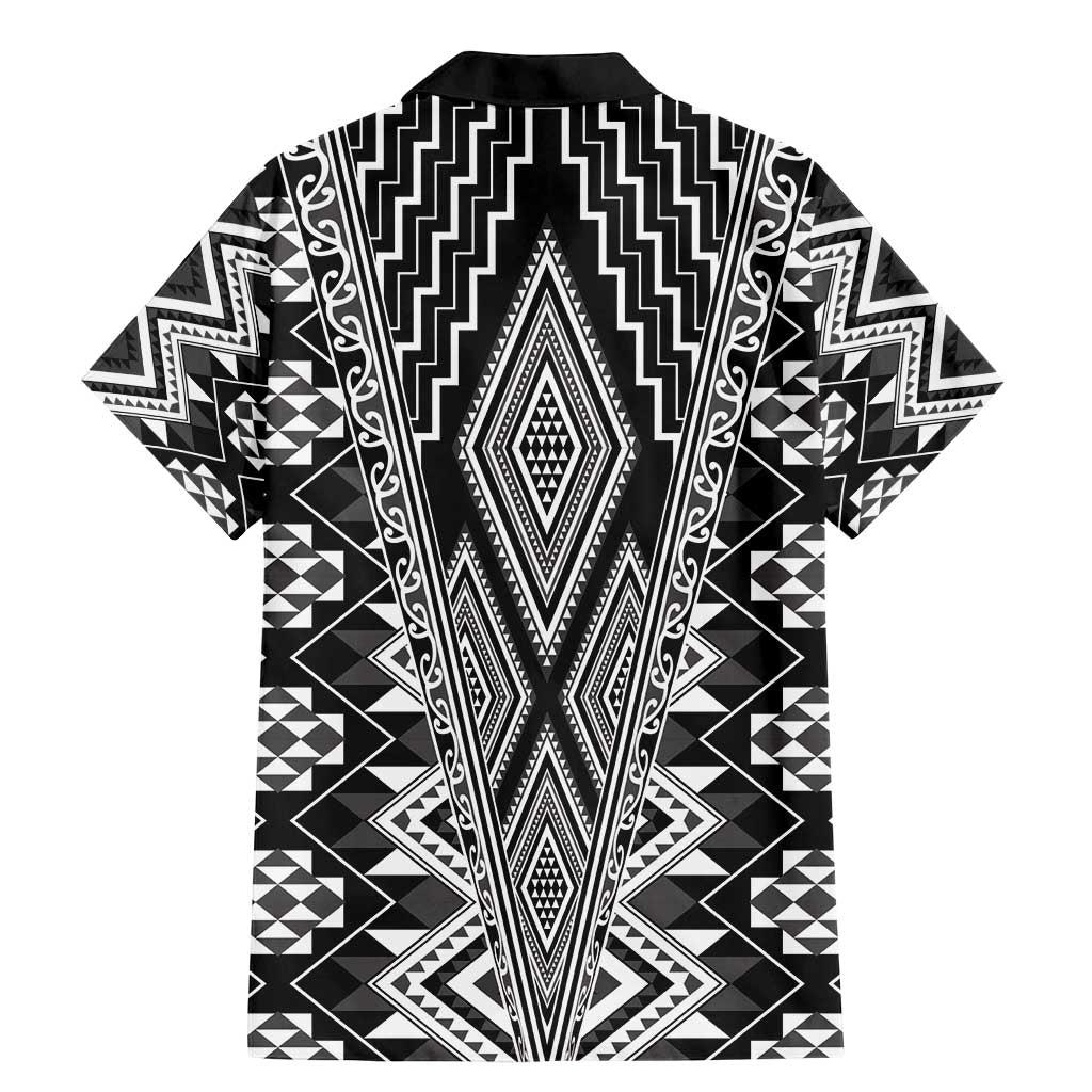 Aotearoa Tukutuku and Poutama Motif Classic Family Matching Mermaid Dress and Hawaiian Shirt LT03 - Polynesian Pride