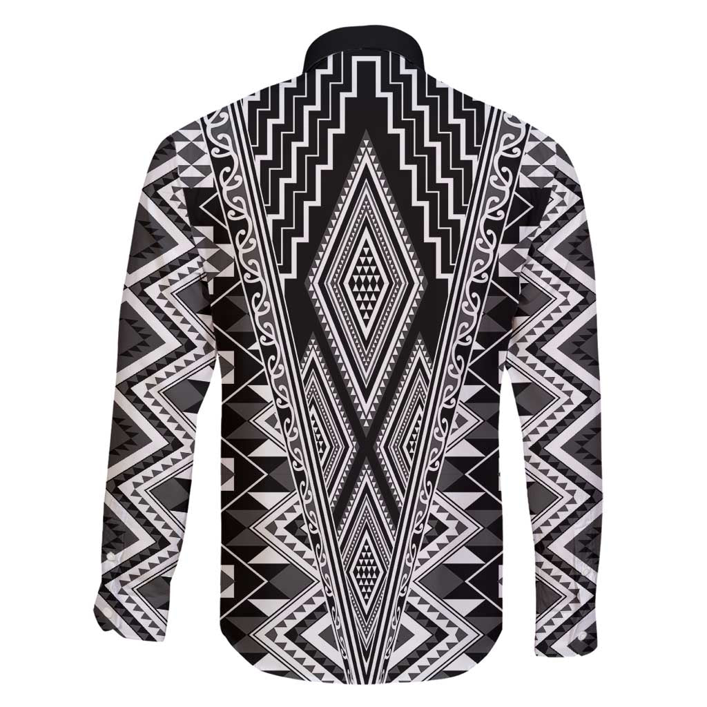 Aotearoa Tukutuku and Poutama Motif Classic Family Matching Summer Maxi Dress and Hawaiian Shirt LT03 - Polynesian Pride