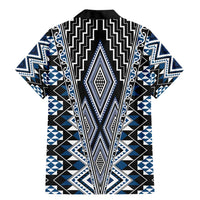 Blue Aotearoa Tukutuku and Poutama Motif Family Matching Mermaid Dress and Hawaiian Shirt LT03 - Polynesian Pride