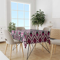 Pink Aotearoa Tukutuku and Poutama Motif Tablecloth LT03 - Polynesian Pride