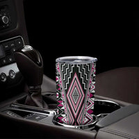Pink Aotearoa Tukutuku and Poutama Motif Tumbler Cup LT03 - Polynesian Pride