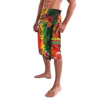Hawaiian Reggae Lavalava Tropical Plants and Tribal Kakau Tattoo-One Love Jawaiian