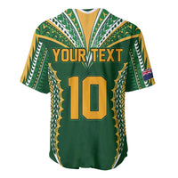 Custom Cook Islands Rugby League Baseball Jersey Tatau Tribal Pattern-Special Edition Green Color