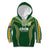 Custom Cook Islands Rugby League Kid Hoodie Tatau Tribal Pattern-Special Edition Green Color