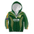 Custom Cook Islands Rugby League Kid Hoodie Tatau Tribal Pattern-Special Edition Green Color