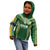 Custom Cook Islands Rugby League Kid Hoodie Tatau Tribal Pattern-Special Edition Green Color