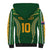 Custom Cook Islands Rugby League Sherpa Hoodie Tatau Tribal Pattern-Special Edition Green Color