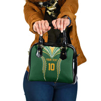 Custom Cook Islands Rugby League Shoulder Handbag Tatau Tribal Pattern-Special Edition Green Color