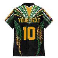 Custom Cook Islands Rugby League Family Matching Mermaid Dress and Hawaiian Shirt Tatau Tribal Pattern-Special Edition Black Color