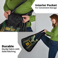 Custom Cook Islands Rugby League Grocery Bag Tatau Tribal Pattern-Special Edition Black Color