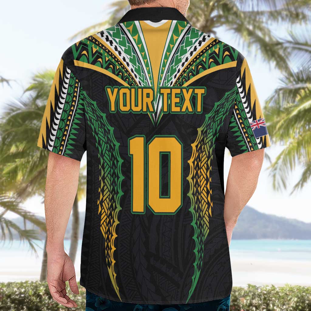 Custom Cook Islands Rugby League Hawaiian Shirt Tatau Tribal Pattern-Special Edition Black Color
