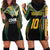 Custom Cook Islands Rugby League Hoodie Dress Tatau Tribal Pattern-Special Edition Black Color