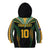 Custom Cook Islands Rugby League Kid Hoodie Tatau Tribal Pattern-Special Edition Black Color