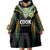 Custom Cook Islands Rugby League Wearable Blanket Hoodie Tatau Tribal Pattern-Special Edition Black Color