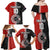 Custom Tonga and New Zealand Rugby Family Matching Off Shoulder Maxi Dress and Hawaiian Shirt Maori Mix Ngatu Pattern