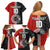 Custom Tonga and New Zealand Rugby Family Matching Off Shoulder Short Dress and Hawaiian Shirt Maori Mix Ngatu Pattern