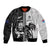 Custom Fiji and New Zealand Rugby Bomber Jacket Tapa Mix Maori Pattern