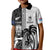 Custom Fiji and New Zealand Rugby Kid Polo Shirt Tapa Mix Maori Pattern