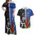 Custom Samoa and New Zealand Rugby Couples Matching Off Shoulder Maxi Dress and Hawaiian Shirt Teuila Samoan and Maori Warrior