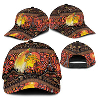 Australia and Papua New Guinea Together Classic Cap Kangaroo Aboriginal Art and Bird-of-paradise with Oro Tribal Motifs - Polynesian Pride