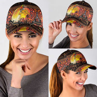 Australia and Papua New Guinea Together Classic Cap Kangaroo Aboriginal Art and Bird-of-paradise with Oro Tribal Motifs - Polynesian Pride