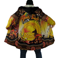 Personalized Australia and Papua New Guinea Together Cloak Kangaroo Aboriginal Art and Bird-of-paradise Oro Tribal Motifs - Polynesian Pride
