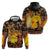 Personalized Australia and Papua New Guinea Together Hoodie Kangaroo Aboriginal Art and Bird-of-paradise Oro Tribal Motifs - Polynesian Pride