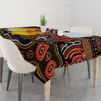 Australia and Papua New Guinea Together Tablecloth Kangaroo Aboriginal Art and Bird-of-paradise Oro Tribal Motifs - Polynesian Pride