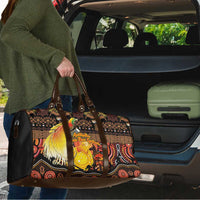 Australia and Papua New Guinea Together Travel Bag Kangaroo Aboriginal Art and Bird-of-paradise Oro Tribal Motifs LT03 - Polynesian Pride