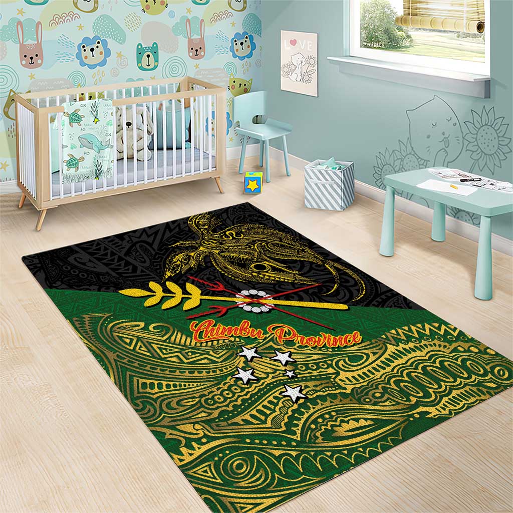 Chimpu Province Papua New Guinea Area Rug Bird-of-paradise Art Tattoo and Melanesian Motifs LT03 - Polynesian Pride