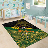 Chimpu Province Papua New Guinea Area Rug Bird-of-paradise Art Tattoo and Melanesian Motifs LT03 - Polynesian Pride