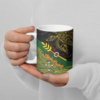 Chimpu Province Papua New Guinea Ceramic Mug Bird-of-paradise Art Tattoo and Melanesian Motifs - Polynesian Pride