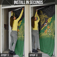 Personalized Chimpu Province Papua New Guinea Door Cover Bird-of-paradise Art Tattoo and Melanesian Motifs - Polynesian Pride