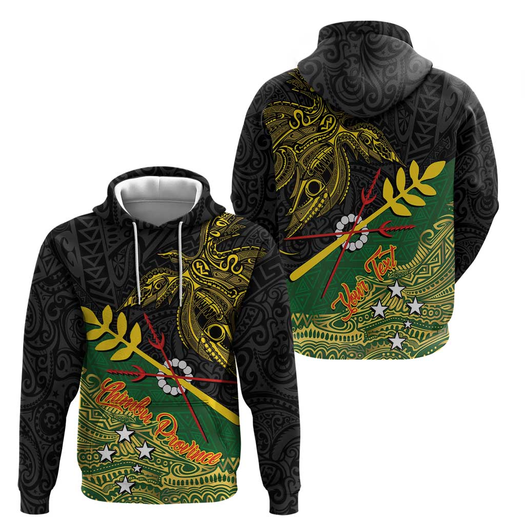 Personalized Chimpu Province Papua New Guinea Hoodie Bird-of-paradise Art Tattoo and Melanesian Motifs - Polynesian Pride