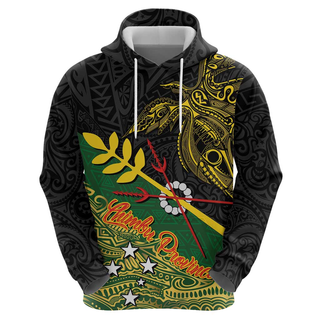 Personalized Chimpu Province Papua New Guinea Hoodie Bird-of-paradise Art Tattoo and Melanesian Motifs - Polynesian Pride