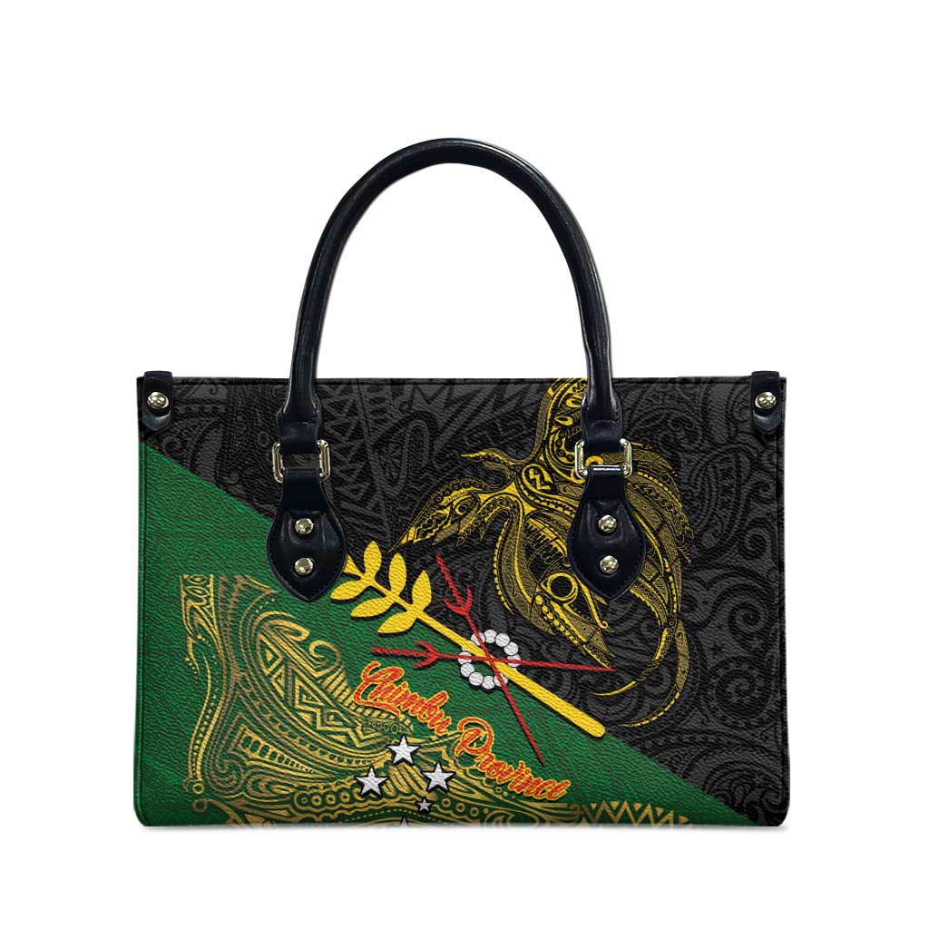 Chimpu Province Papua New Guinea Leather Bag Bird-of-paradise Art Tattoo and Melanesian Motifs - Polynesian Pride