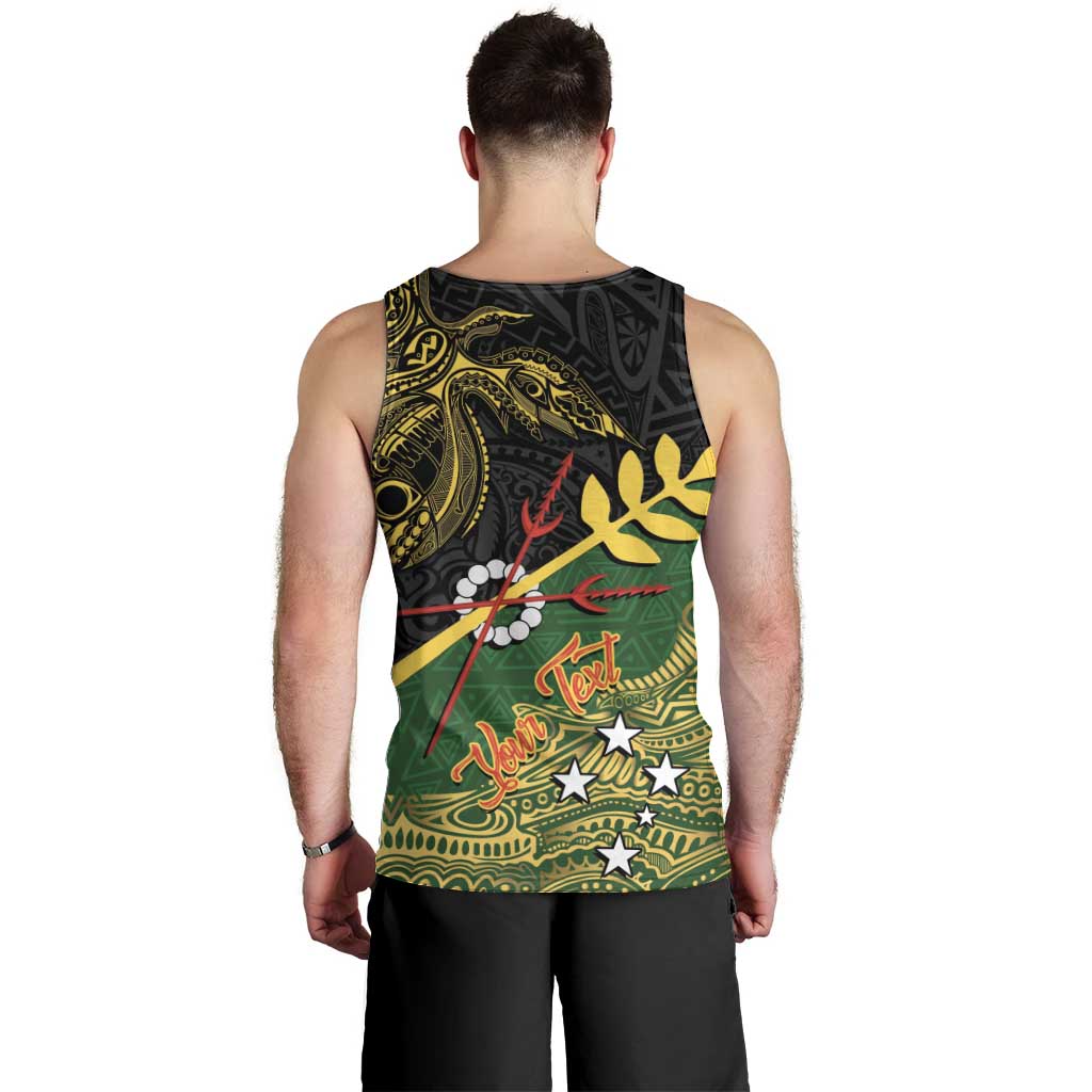 Personalized Chimpu Province Papua New Guinea Men Tank Top Bird-of-paradise Art Tattoo and Melanesian Motifs - Polynesian Pride